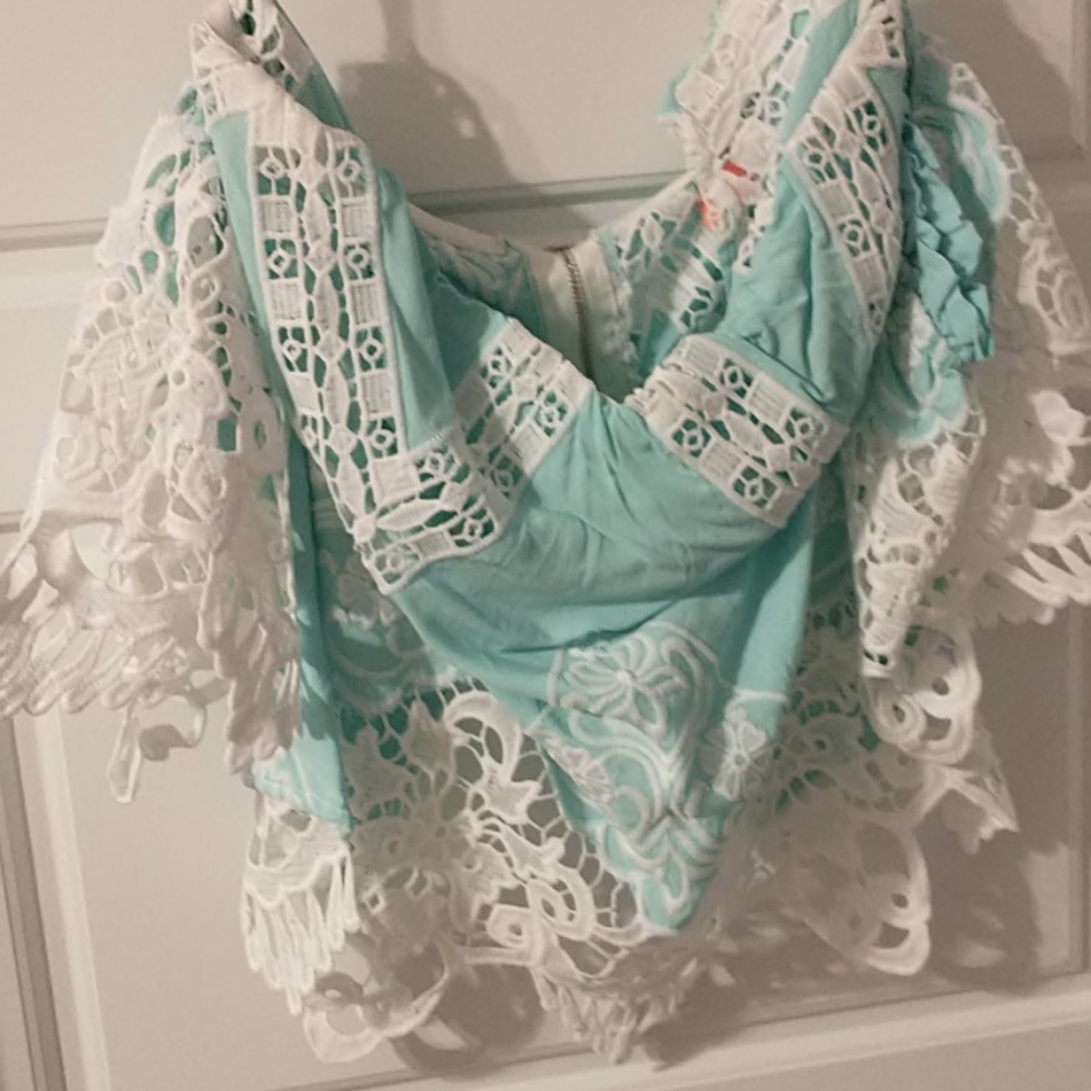 Luxmi off the shoulder crop top